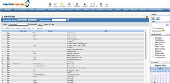 crm-warehouse-screenshot | Salesboom cloud CRM